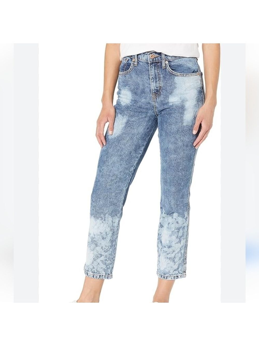 Ella Moss High Waist Straight Ankle Mom jean Acid Wash Size 26
